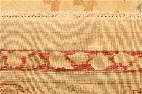 Agra Beige Hand Knotted 103 X 143 Area Rug 100-25304 Image 8