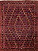 Afshar Red Hand Knotted 90 X 1111  Area Rug 100-25308 Thumb 0