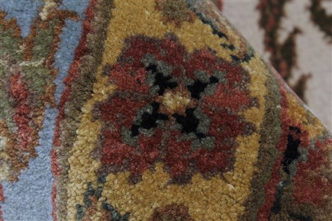 Agra Beige Hand Knotted 90 X 120 Area Rug 250-25320 Image 11