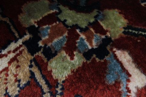 Kashan Beige Hand Knotted 811 X 1110  Area Rug 250-25335 Image 10