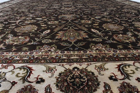 Kashan Beige Hand Knotted 90 X 120 Area Rug 250-25337 Image 10