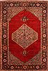 Khoy Red Hand Knotted 110 X 159  Area Rug 100-25338 Thumb 0