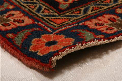 Kashan Red Hand Knotted 101 X 134 Area Rug 100-25344 Image 10