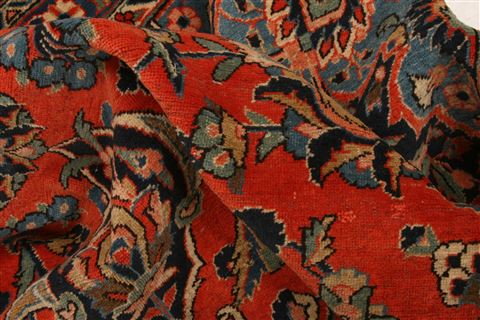 Kashan Red Hand Knotted 101 X 134 Area Rug 100-25344 Image 3