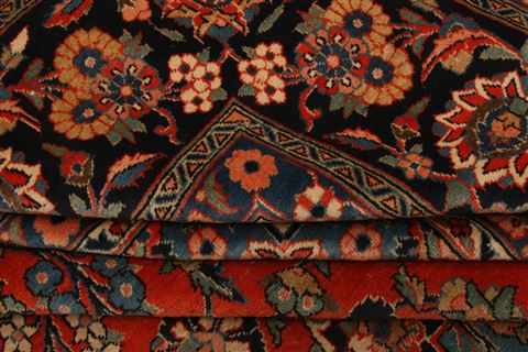 Kashan Red Hand Knotted 101 X 134 Area Rug 100-25344 Image 6