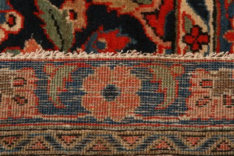 Kashan Red Hand Knotted 101 X 134 Area Rug 100-25344 Image 9