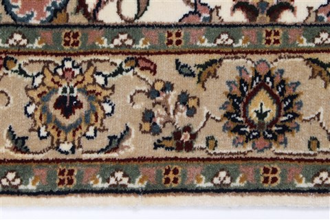 Kashan Beige Runner Hand Knotted 28 X 711  Area Rug 250-25345 Image 1
