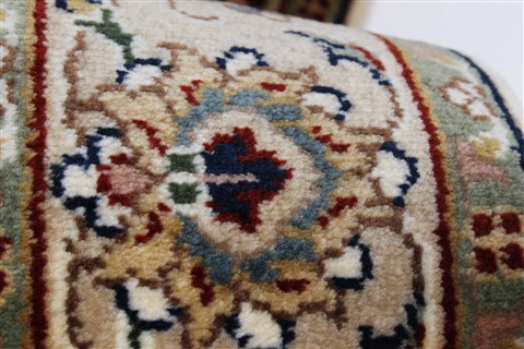 Kashan Beige Runner Hand Knotted 28 X 711  Area Rug 250-25345 Image 8