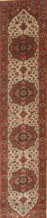 Serapi Beige Runner Hand Knotted 21 X 100  Area Rug 250-25348 Image 0