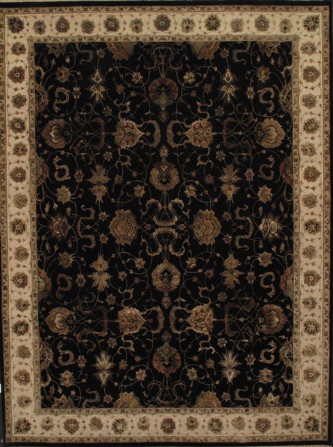 Jaipur Black Hand Knotted 60 X 90  Area Rug 300-25404 Image 0