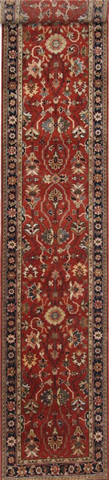 Serapi Beige Runner Hand Knotted 26 X 123  Area Rug 250-25440 Image 0
