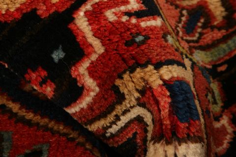 Heriz Red Hand Knotted 109 X 134 Area Rug 100-25443 Image 1
