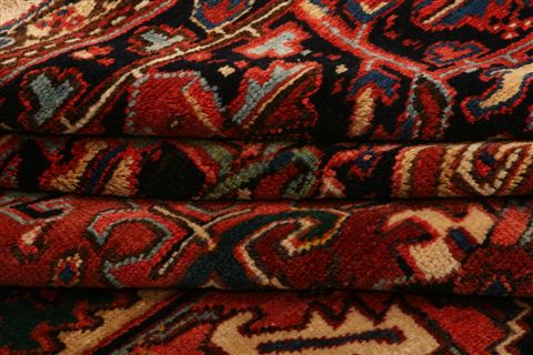 Heriz Red Hand Knotted 109 X 134 Area Rug 100-25443 Image 6