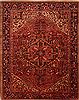 Heriz Red Hand Knotted 109 X 134  Area Rug 100-25443 Thumb 0
