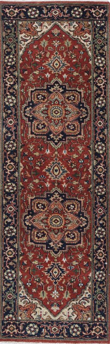 Serapi Green Runner Hand Knotted 20 X 60 Area Rug 250-25453 Image 0