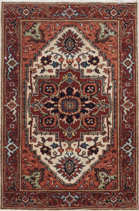 Serapi Beige Hand Knotted 20 X 30  Area Rug 250-25478 Image 0