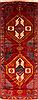 Gabbeh Red Runner Hand Knotted 43 X 112  Area Rug 100-25534 Thumb 0