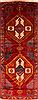 Gabbeh Red Runner Hand Knotted 43 X 112 Area Rug 100-25534 Thumb 0