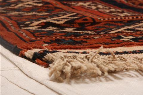 Geometric Multicolor Hand Knotted 611 X 92 Area Rug 100-25536 Image 1