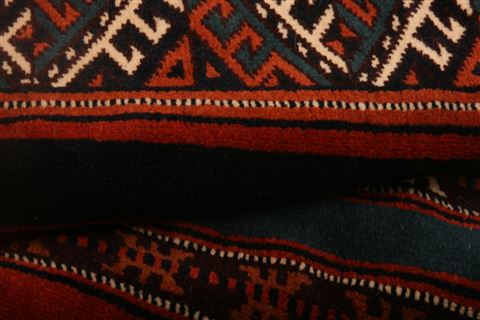 Geometric Multicolor Hand Knotted 611 X 92 Area Rug 100-25536 Image 5