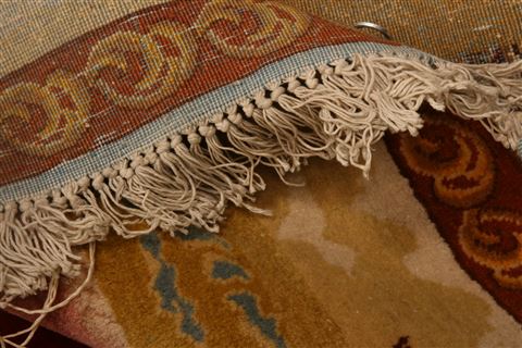 Kashan Red Runner Hand Knotted 46 X 113  Area Rug 100-25548 Image 3