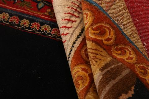 Kashan Red Runner Hand Knotted 46 X 113  Area Rug 100-25548 Image 4