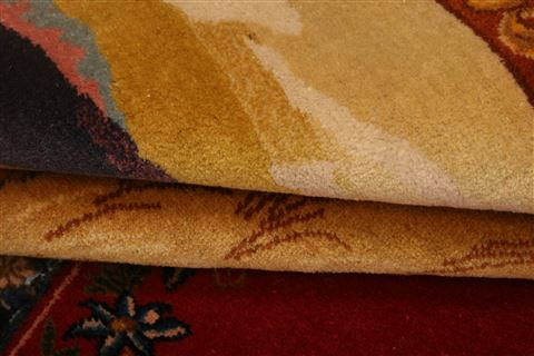 Kashan Red Runner Hand Knotted 46 X 113  Area Rug 100-25548 Image 5