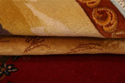 Kashan Red Runner Hand Knotted 46 X 113  Area Rug 100-25548 Image 6