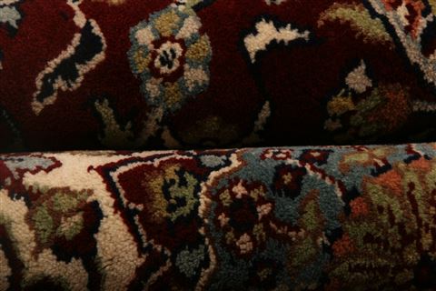 Kashan Red Round Hand Knotted 711 X 711  Area Rug 253-25552 Image 6