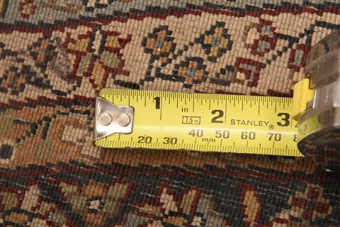 Kashan Red Round Hand Knotted 711 X 711  Area Rug 253-25552 Image 8