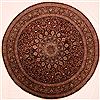 Kashan Red Round Hand Knotted 711 X 711  Area Rug 253-25552 Thumb 0