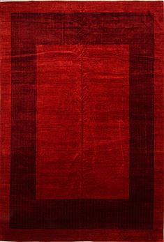 Gabbeh Red Hand Knotted 11'3" X 16'8"  Area Rug 100-25563