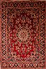 Yazd Red Hand Knotted 112 X 171  Area Rug 100-25567 Thumb 0