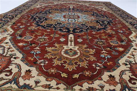 Serapi Red Hand Knotted 60 X 811 Area Rug 250-25583 Image 2