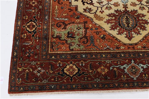 Serapi Beige Hand Knotted 61 X 811 Area Rug 250-25585 Image 4