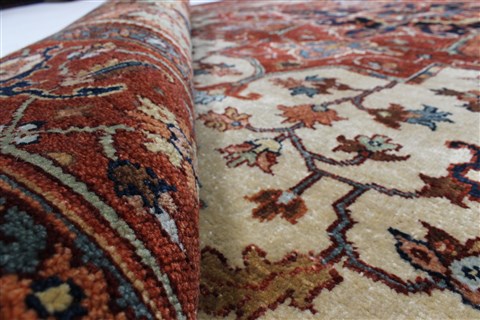 Serapi Beige Hand Knotted 61 X 811 Area Rug 250-25585 Image 9