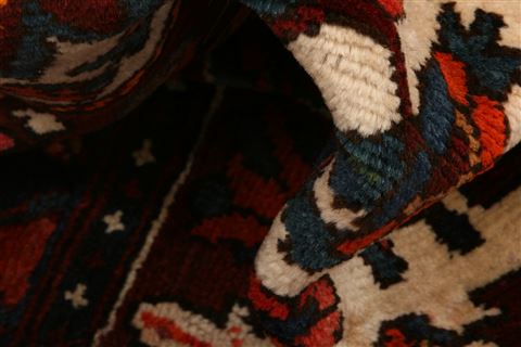 Bakhtiar Red Hand Knotted 120 X 151 Area Rug 100-25601 Image 2