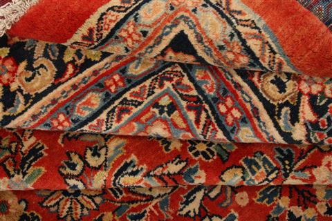 Kashan Red Hand Knotted 111 X 155 Area Rug 100-25627 Image 5