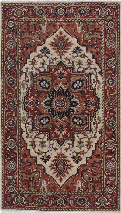 Serapi Beige Hand Knotted 30 X 53 Area Rug 250-25642 Image 0