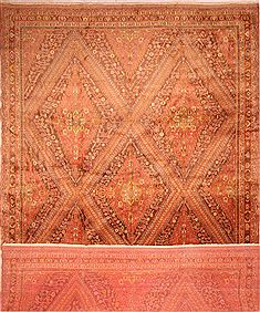 Persian Qashqai Red Rectangle 13x20 ft and Larger Wool Carpet 25654