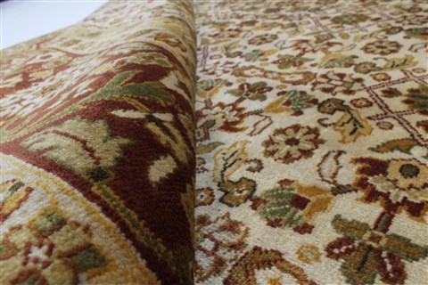 Indo-Persian Beige Hand Knotted 811 X 111 Area Rug 250-25668 Image 11