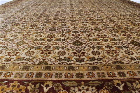 Indo-Persian Beige Hand Knotted 811 X 111 Area Rug 250-25668 Image 2