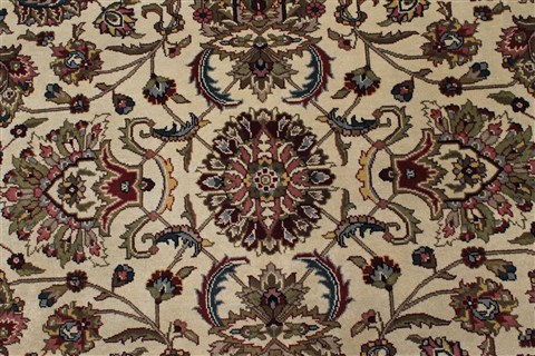 Kashan Beige Hand Knotted 811 X 1110  Area Rug 250-25670 Image 10
