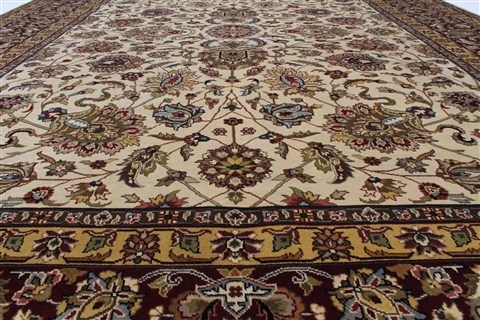 Kashan Beige Hand Knotted 811 X 1110  Area Rug 250-25670 Image 7