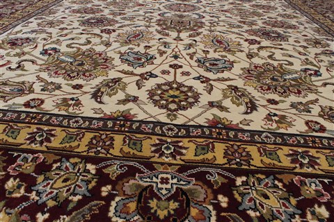 Kashan Beige Hand Knotted 811 X 1110  Area Rug 250-25670 Image 8