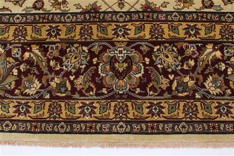 Kashan Beige Hand Knotted 811 X 1110  Area Rug 250-25670 Image 9