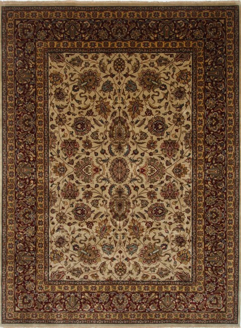 Kashan Beige Hand Knotted 811 X 112 Area Rug 250-25674 Image 0