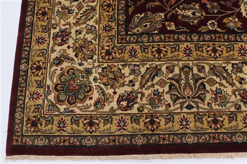 Kashan Beige Hand Knotted 89 X 1110  Area Rug 250-25686 Image 6