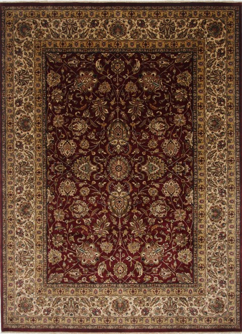 Kashan Beige Hand Knotted 89 X 1110  Area Rug 250-25686 Image 0
