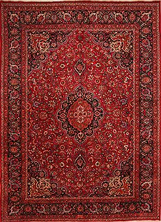 Persian Mashad Red Rectangle 12x15 ft Wool Carpet 25688